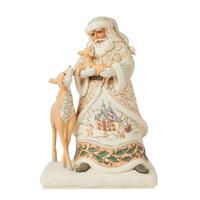 Heartwood Creek - 27cm Santa Holding Fawn