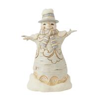 Heartwood Creek - 14cm Carved Snowman In Top Hat