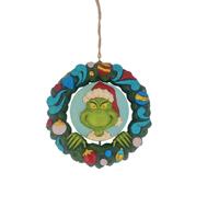 Grinch by Jim Shore - 10cm/4" Grinch In Wreath HO (Pk 18) With Displayer