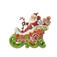 Heartwood Creek - 17.5cm Santa In LED Gingerbread Sleigh