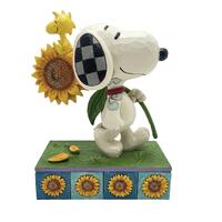 Peanuts by Jim Shore - 14.5cm Snoopy & Woodstock with Sunflower (Hallmark)
