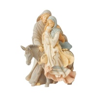 Foundations Christmas - 13cm/5.16" Holy Family with Donkey