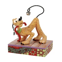 Disney Traditions - 12cm Pluto with Christmas Bell on Tail
