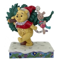 Disney Traditions - 15cm Pooh with Christmas Tree