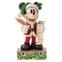 Disney Traditions - 19cm Santa Mickey with List
