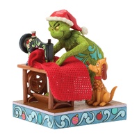 Grinch by Jim Shore - 16cm/6.42" Grinch Sewing Santa Suit
