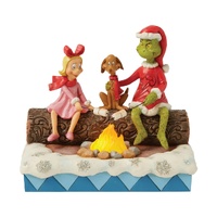 Grinch by Jim Shore - 16cm/6.18" Grinch, Max & Cindy-Lou Roasting