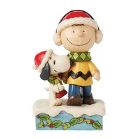 Peanuts by Jim Shore - 15cm/6" Charlie Brown & Snoopy Wearing Scarf