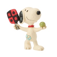 Peanuts by Jim Shore - 8cm/3.27" Mini Snoopy Playing Pickleball