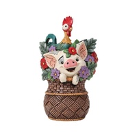 Disney Traditions - 12.7cm Pua & Hei Hei Flower Basket
