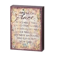 Roman Joseph's Studio - 19.7cm/7.75" Amazing Grace Block Plaque
