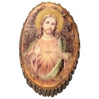 Roman Joseph's Studio - 31cm/12.25" Sacred Heart Wood Plaque