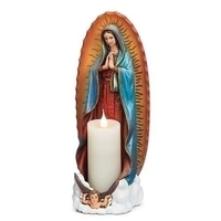 Roman Joseph's Studio - 28.5cm/11.25" Our Lady of Guadalupe Candle Holder