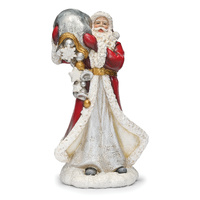 Roman Joseph's Studio - 20cm/8" Joyful Noel Red Santa with Gift Bag