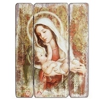Roman Joseph's Studio - 38cm/15" A Child's Touch Madonna And Child Panel