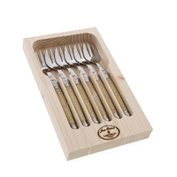 Jean Dubost Deluxe Light Horn - 6pc Cake Fork Set