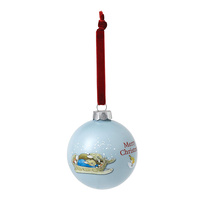 Beatrix Potter - 8cm Peter & Benjamin's Fun in the Snow Bauble
