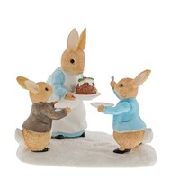 Beatrix Potter Winter - Mrs Rabbit With Christmas Pudding