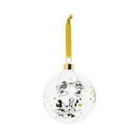 Enchanting Disney - 10cm/4" Mickey & Minnie Glass Bauble