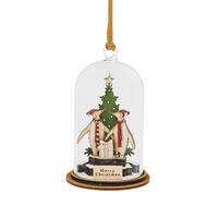Kloche - 8.5cm/3.5"  Merry Christmas Dome HO