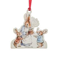 Beatrix Potter - 10cm Mrs Rabbit With Christmas Pudding HO
