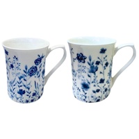 Queens - 2AT Aquarelle Blue 200ml/7oz Royale Mugs (S/6)