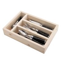 Jean Dubost Deluxe Black - 32pc Cutlery Set 1.5mm