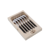 Jean Dubost Deluxe Black - 6pc Teaspoon Set 1.2mm