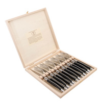 Jean Dubost Deluxe Black - 12pc Lidded Knife & Fork Set 2.5mm