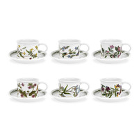 Portmeirion Botanic Garden - 0.1L Small Mocha Cup & Saucer (Boxed S/6)