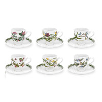 Portmeirion Botanic Garden - 0.11L Coffee Cup & Saucer (Boxed S/6)