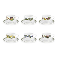 Portmeirion Botanic Garden - 0.1L Espresso Cup & Saucer (Boxed S/6)