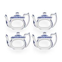 Spode Blue Italian - 6cm Teapot Napkin Rings (S/4)