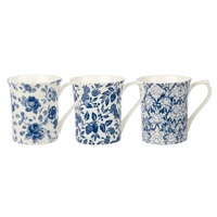 Queens - 3AT Blue Story 3 200ml/7oz Royale Mugs (S/6)