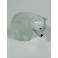Zibo Art Glass - Mini Polar Bear Icy