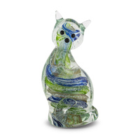 Zibo Art Glass - Miniature Kitty (Tail Up)