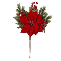 RAZ Holly & Pine - 58.5cm/23" Poinsettia (Bundle/6)