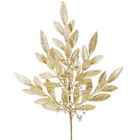 RAZ Holiday Rendezvous - 71cm/28" Gold Leaf Spray