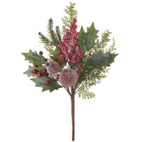 RAZ Holly & Pine - 46cm/18" Iced Berry & Greenery Pick