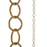 RAZ Holiday Rendezvous - 1.5m/5' Golden Glittered Chain Garland
