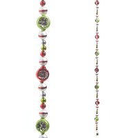 RAZ Eric Cortina - 183cm/6' Red, Green and White Reflector Garland