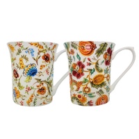Queens - 2AT Hidden World India 1 200ml/7oz Royale Mugs (S/6)