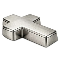 Russell Collection Giftware - Cross Rosary Box Pewter Finish