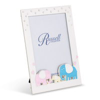 Russell Collection Giftware - 4x6" Elephants Photo Frame