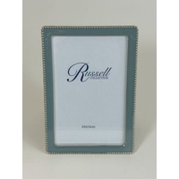Russell Collection Giftware - 4x6" Dove Grey & Nickel Beaded Photo Frame