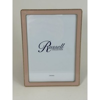 Russell Collection Giftware - 5x7" Blush & Gold Tone Beaded Photo Frame