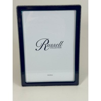 Russell Collection Giftware - 5x7" Navy & Nickel Beaded Photo Frame