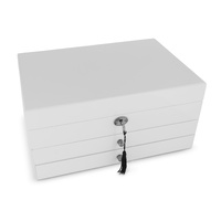 Russell Collection Giftware - White Gloss 2 Drawer Jewellery Box