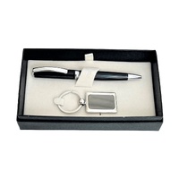 Russell Collection Giftware - Executive Pen Black With Silver Keychain (S/3)