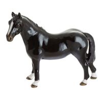 John Beswick Horses - 12.5cm Black Riding Pony